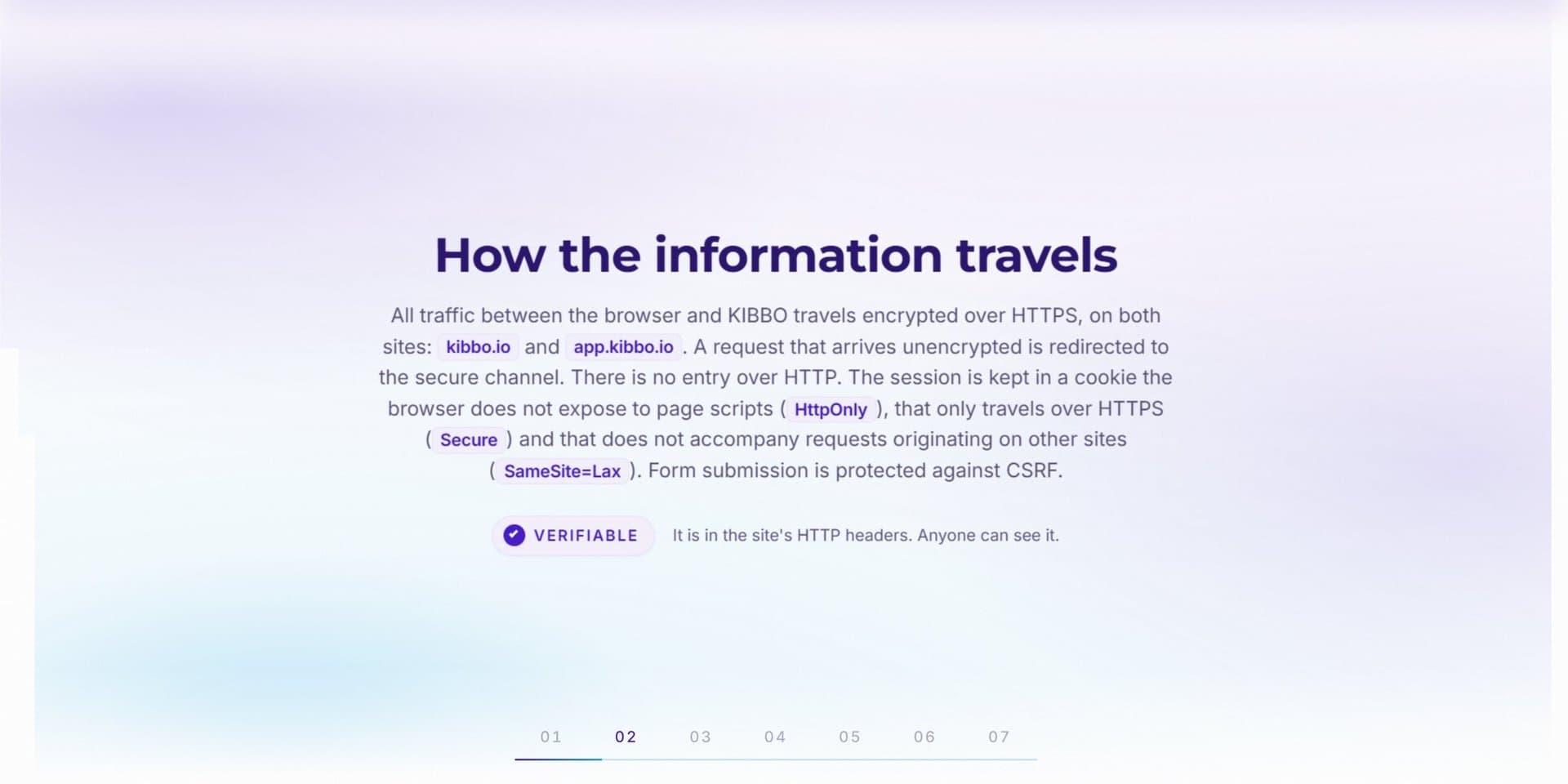 /en/trust-and-security: "How the information travels."